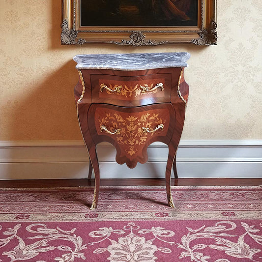 Luxuriöse Barock Kommode - Massivholz, Intarsien & Gold-Details – Exklusiv & Handgefertigt