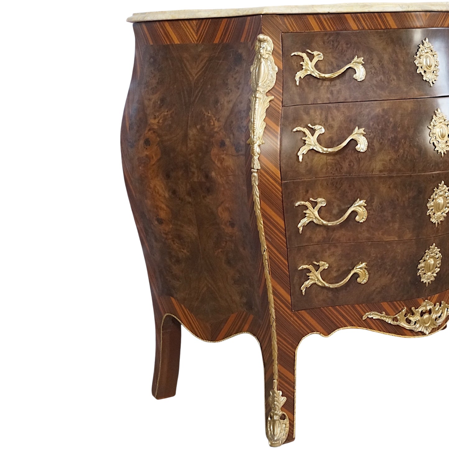 Exklusive Barock Kommode - Massivholz & Bronze-Details – Prunkvoll & Handgefertigt