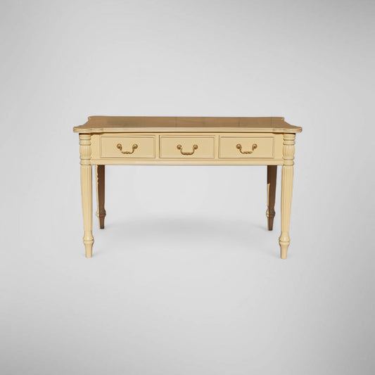 Louis XVI Schreibtisch – Beige, Mahagoni, Massivholz