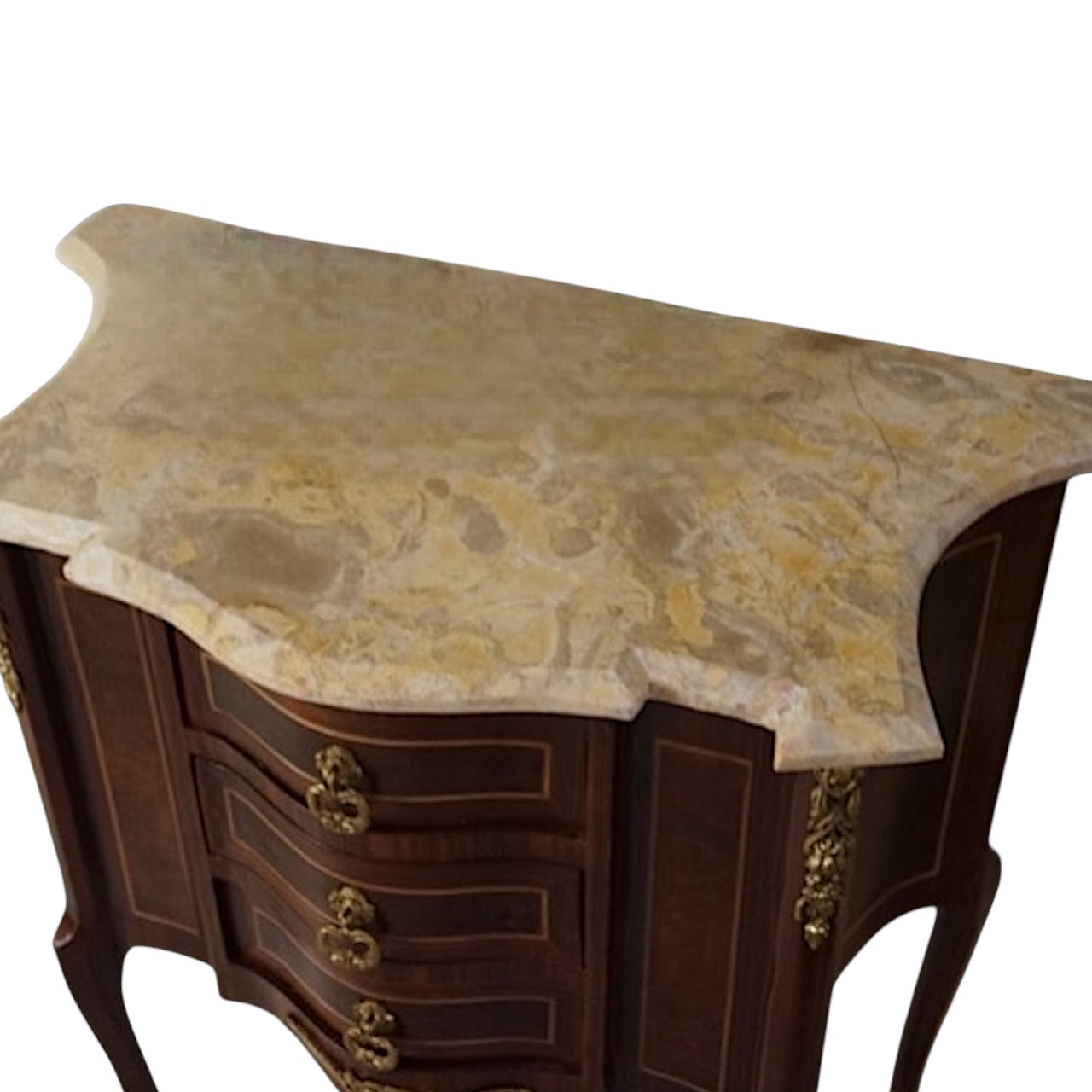 Exklusive Barock Kommode - Massivholz, Intarsien & Gold-Details – Stilistisch & Handgefertigt
