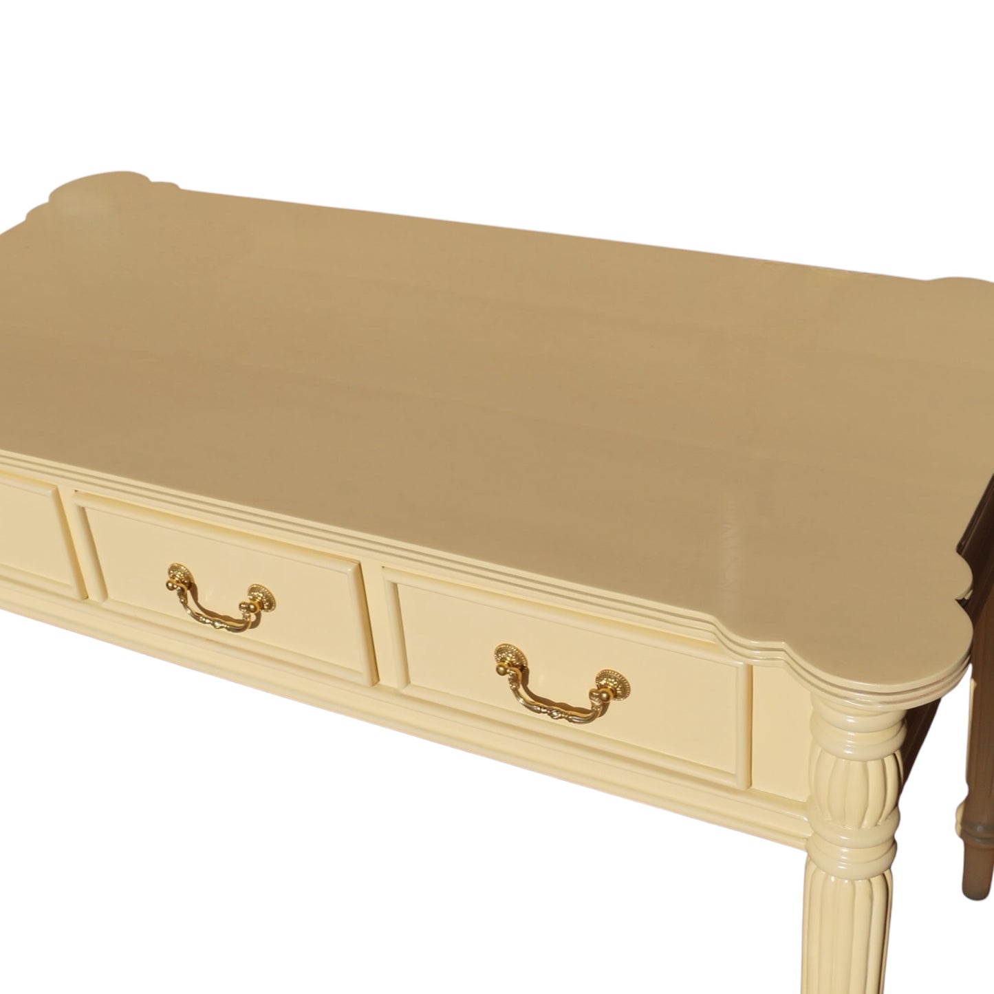 Louis XVI Schreibtisch – Beige, Mahagoni, Massivholz