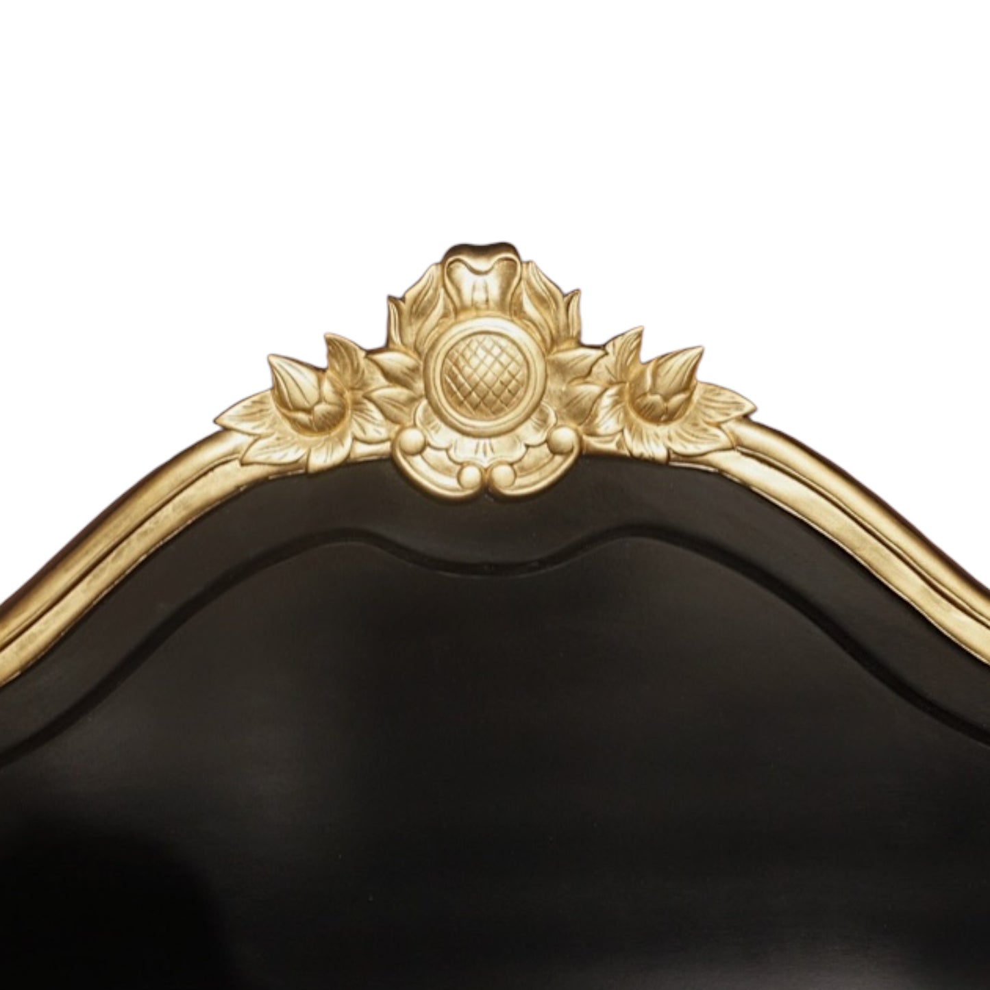 Barock Himmelbett – Schwarz & Gold, Massives Mahagoni