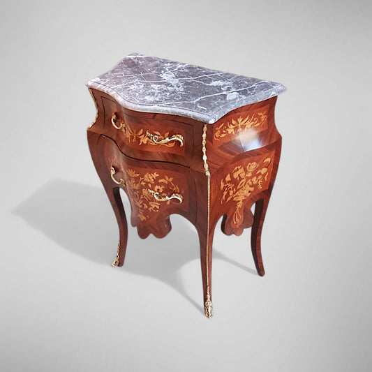 Luxuriöse Barock Kommode - Massivholz, Intarsien & Gold-Details – Exklusiv & Handgefertigt