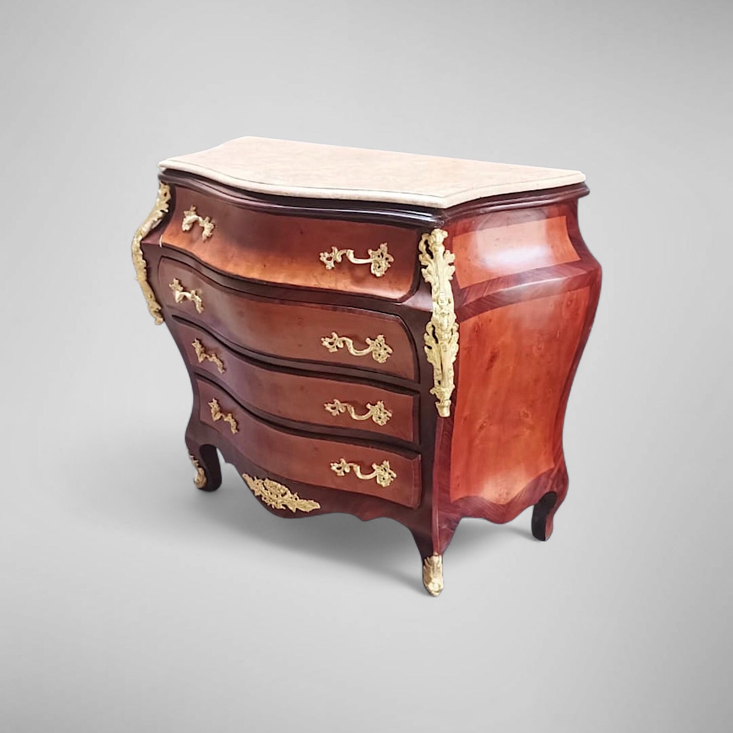 Majestätische Barock Anrichte | Massivholz, Intarsien & Gold-Details – Prachtvoll & Handgefertigt