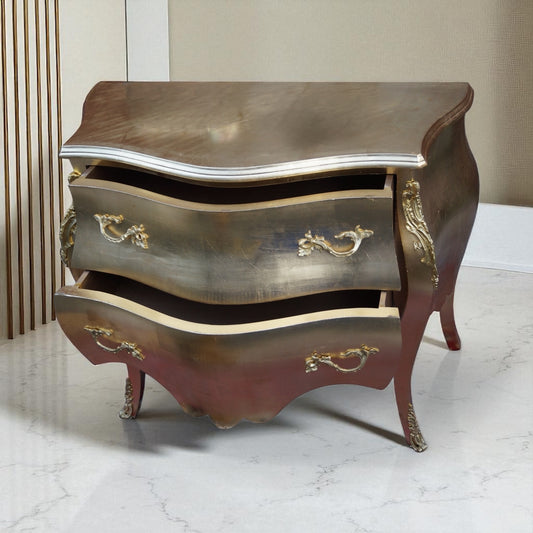 Pompöse Barock Kommode - Vergoldetes Massivholz & Prunk-Details – Luxuriös & Handgefertigt