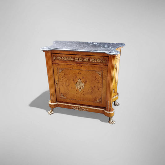 Barock Kommode elegant – Massivholz, vergoldet & Marmor